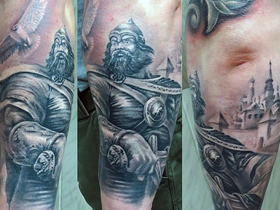 Илья Муромец в стиле русских былин. Tattooformat